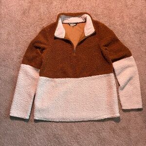 Cozy Brown and Cream Sherpa Jacket